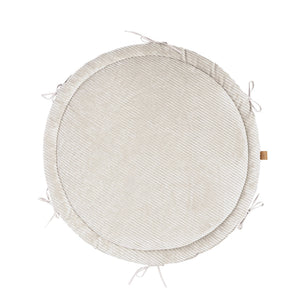 MeowBaby Baby Nest & Постелка за игра с Crib Bumper Braid - екрю