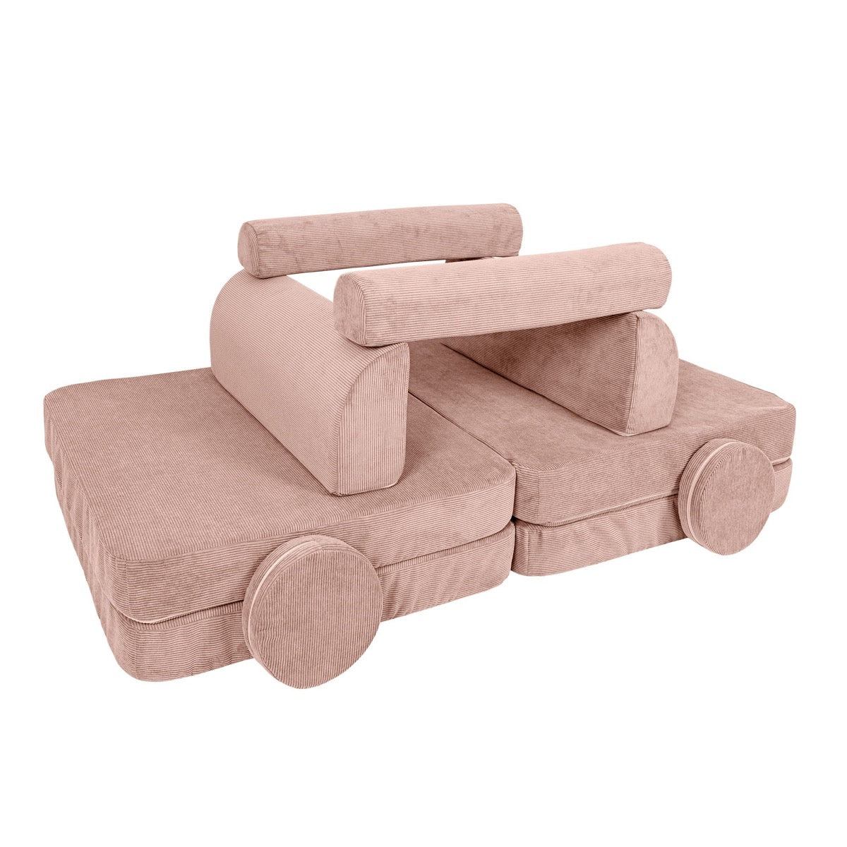 MeowBaby Large Modular Sofa – Slimcord Corduroy – Pink
