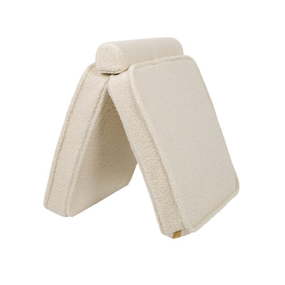 Bearly cream modular sofa folded into compact tent shape for storage or play