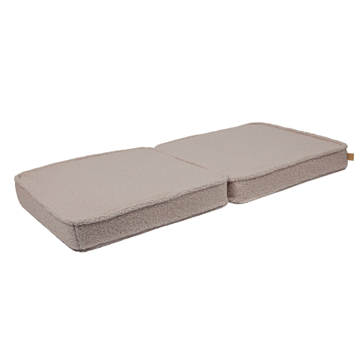 MeowBaby modular sofa extended as flat play surface with cushion sections
