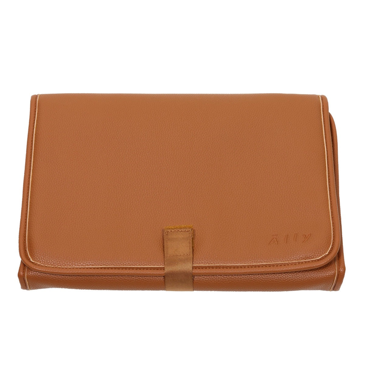 Tan vegan leather changing clutch wallet accessory for the diaper backpack
