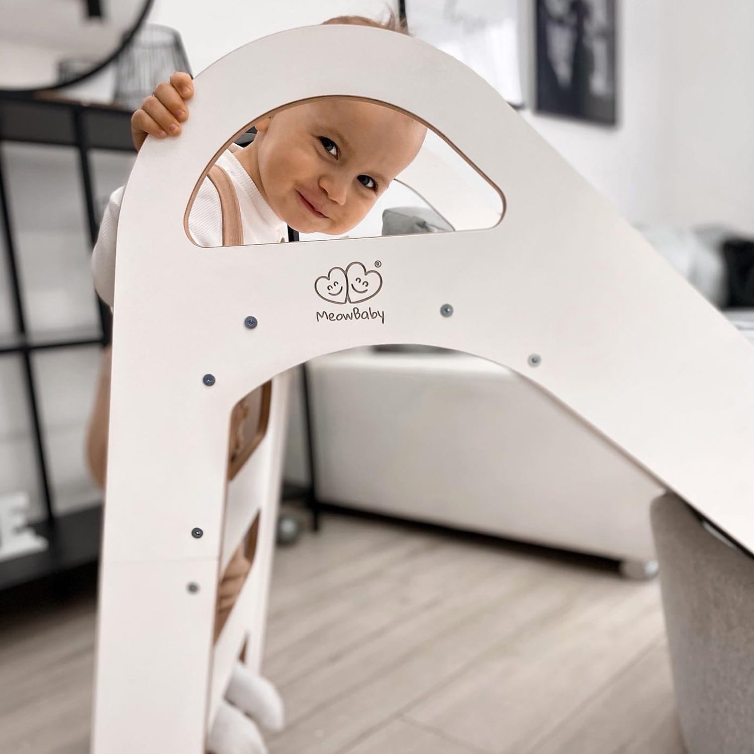 Дървена скандинавска пързалка за деца 87x46 см