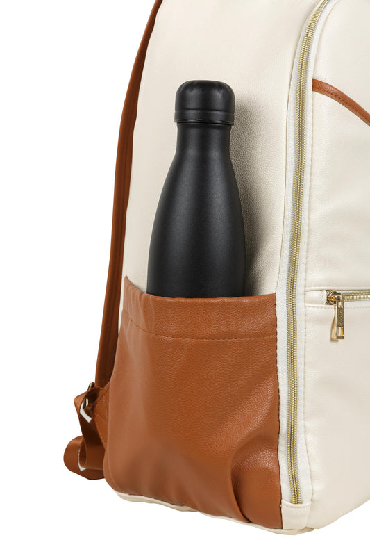 Ally Scandic Small Diaper Backpack Cappuccino – страничен изглед термо джоб | Nestling