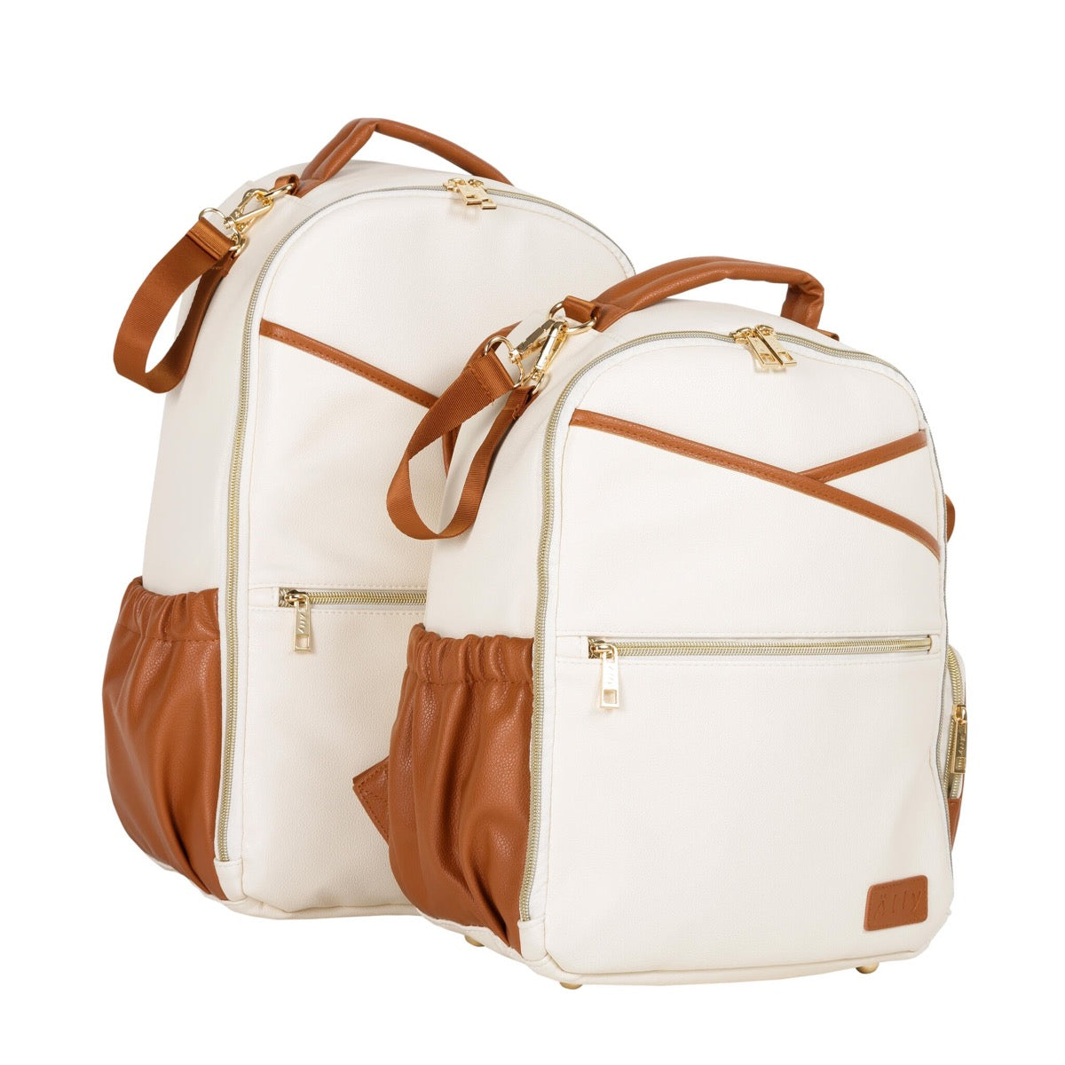 Ally Scandic Small Diaper Backpack Cappuccino – stroller attachment clips pram hooks | Nestling
