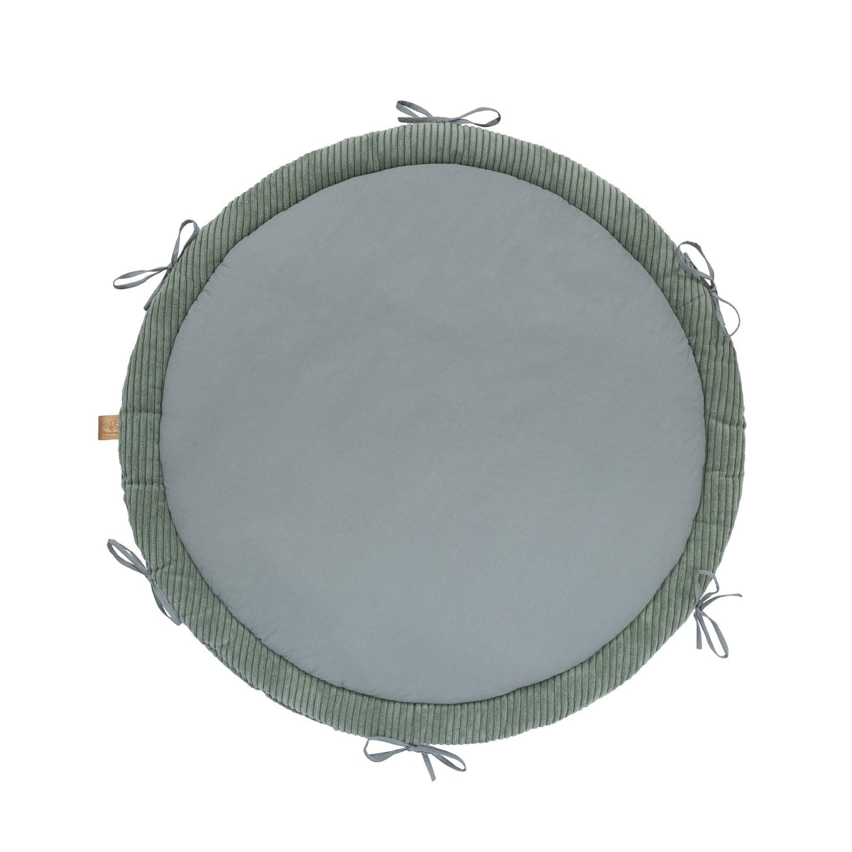 MeowBaby Baby Nest & Play Mat With Crib Bumper Braid – Olive Green