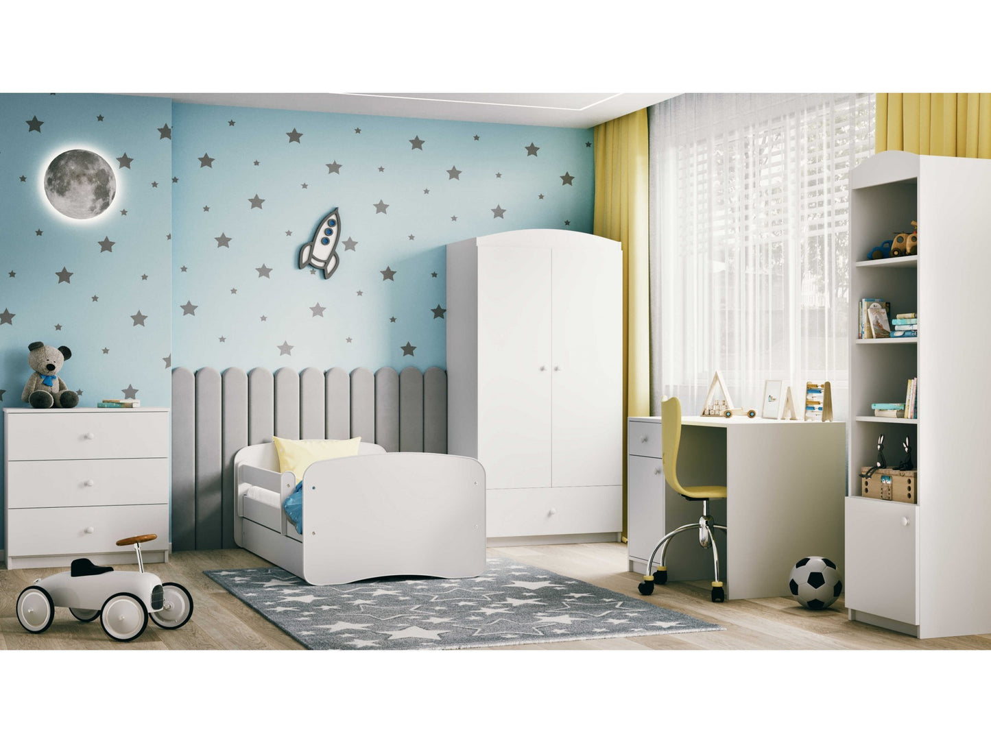 Babydreams Chest of Drawers Nursery Storage – бял скрин в момичешка детска стая | Nestling