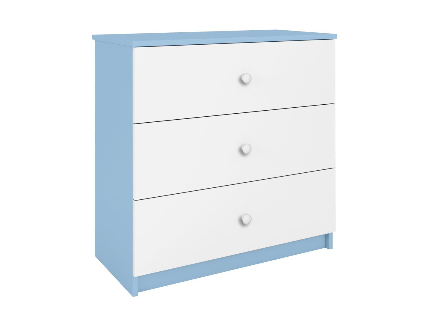 Babydreams Chest of Drawers Nursery Storage – ъглов изглед на бял скрин | Nestling