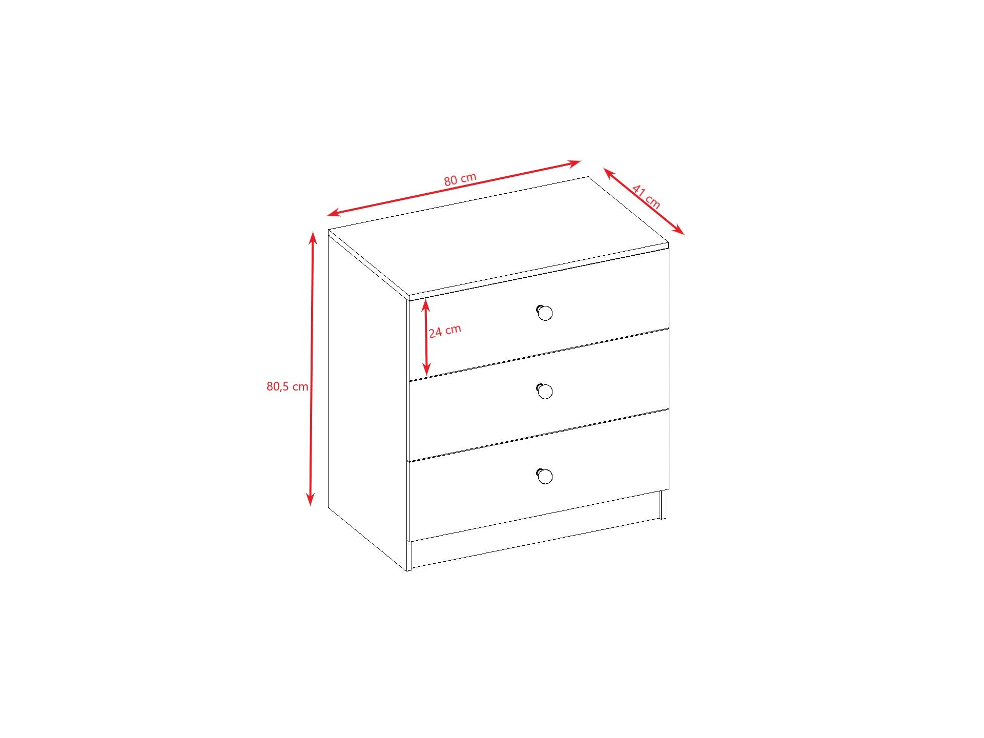 Babydreams Chest of Drawers Nursery Storage – страничен изглед бял скрин за детска стая | Nestling
