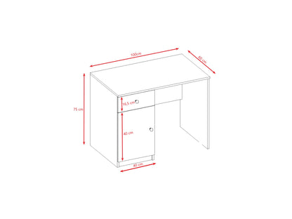 Babydreams Desk Kids and Teen Study Desk – line drawing dimensions diagram | Nestling