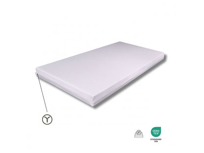 Double-sided polyurethane foam mattress with medium and firm support sides