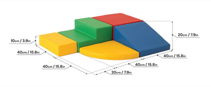 Dimension measurements for IGLU corner climber foam block play set