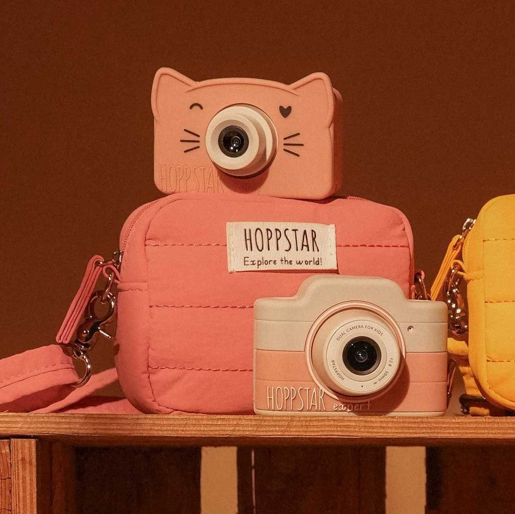Aparat foto Hoppstar Expert Blush cu geantă corai Hoppstar