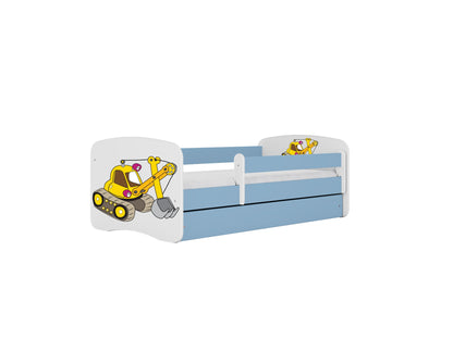 Kocot Kids Babydreams Bed Excavator Theme – close-up excavator applique headboard detail | Nestling