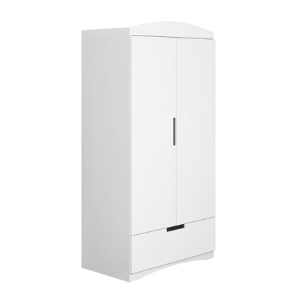 Kocot Kids Classic Wardrobe White Kids Room – отворени врати пълен интериор с лост | Nestling