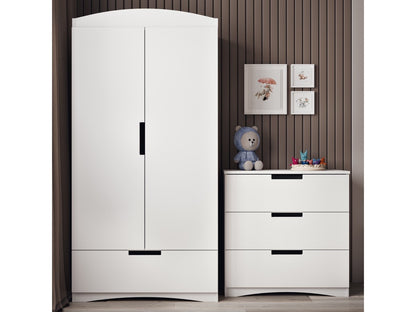 Kocot Kids Classic Wardrobe White Kids Room – стилизирана спалня бяла минималистична | Nestling