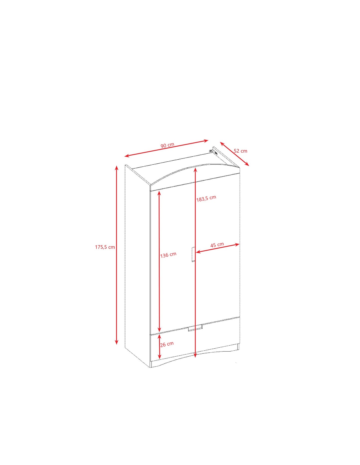 Kocot Kids Classic Wardrobe White Kids Room – детска спалня пълен комплект гардероб легло | Nestling