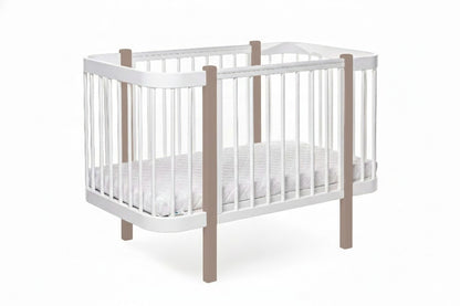 KOTTO Baby Crib ELIN Cappuccino White Beechwood – dimensions measurements crib chart | Nestling