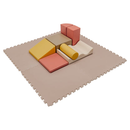 IGLU Large Foam Puzzle Mats – Beige & Dark Beige | Nestling