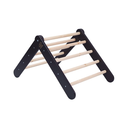 MeowBaby Black Ladder House Kids Playhouse – kids climbing on wooden ladder frame | Nestling