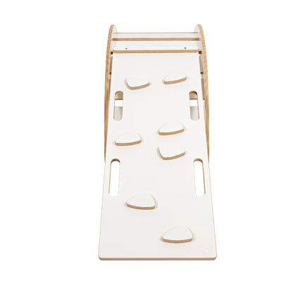 MeowBaby Dream Rocker with Slide & Ladder – White – child on slide rocking horse set | Nestling