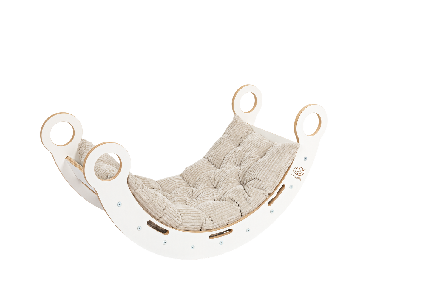 MeowBaby Dream Rocker with Slide & Ladder – White – kid riding wooden rocking horse toddler | Nestling