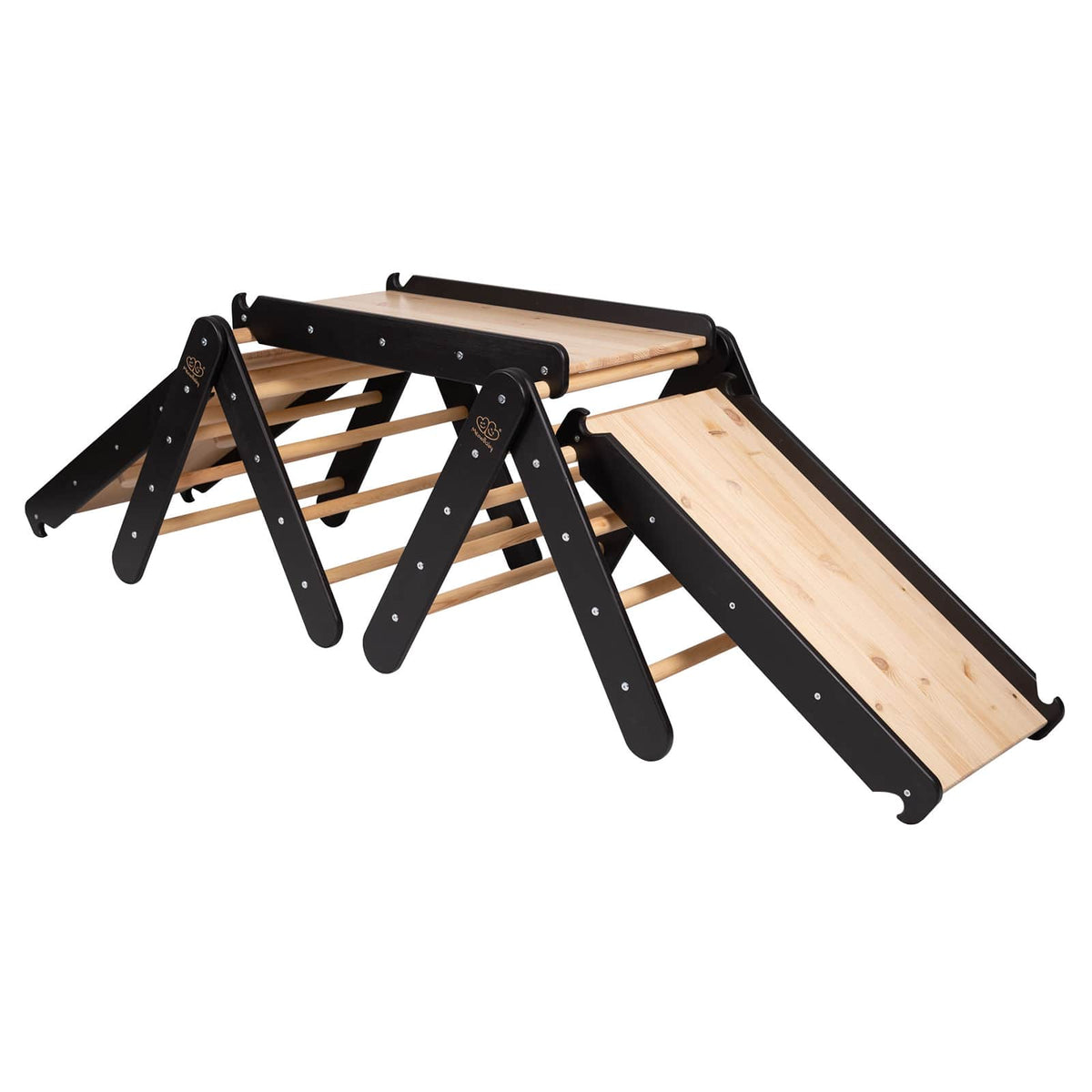 MeowBaby Climbing Triangle With Slide & Frame - Black