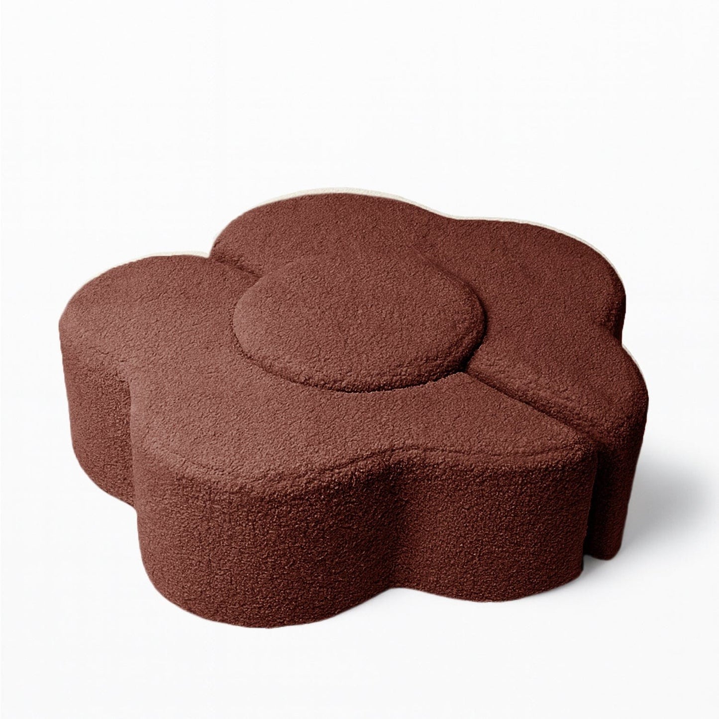 MeowBaby Foam Flower Shape Set – 3 Piece Bearly Brown – flower-shaped foam play set for toddlers | Nestling