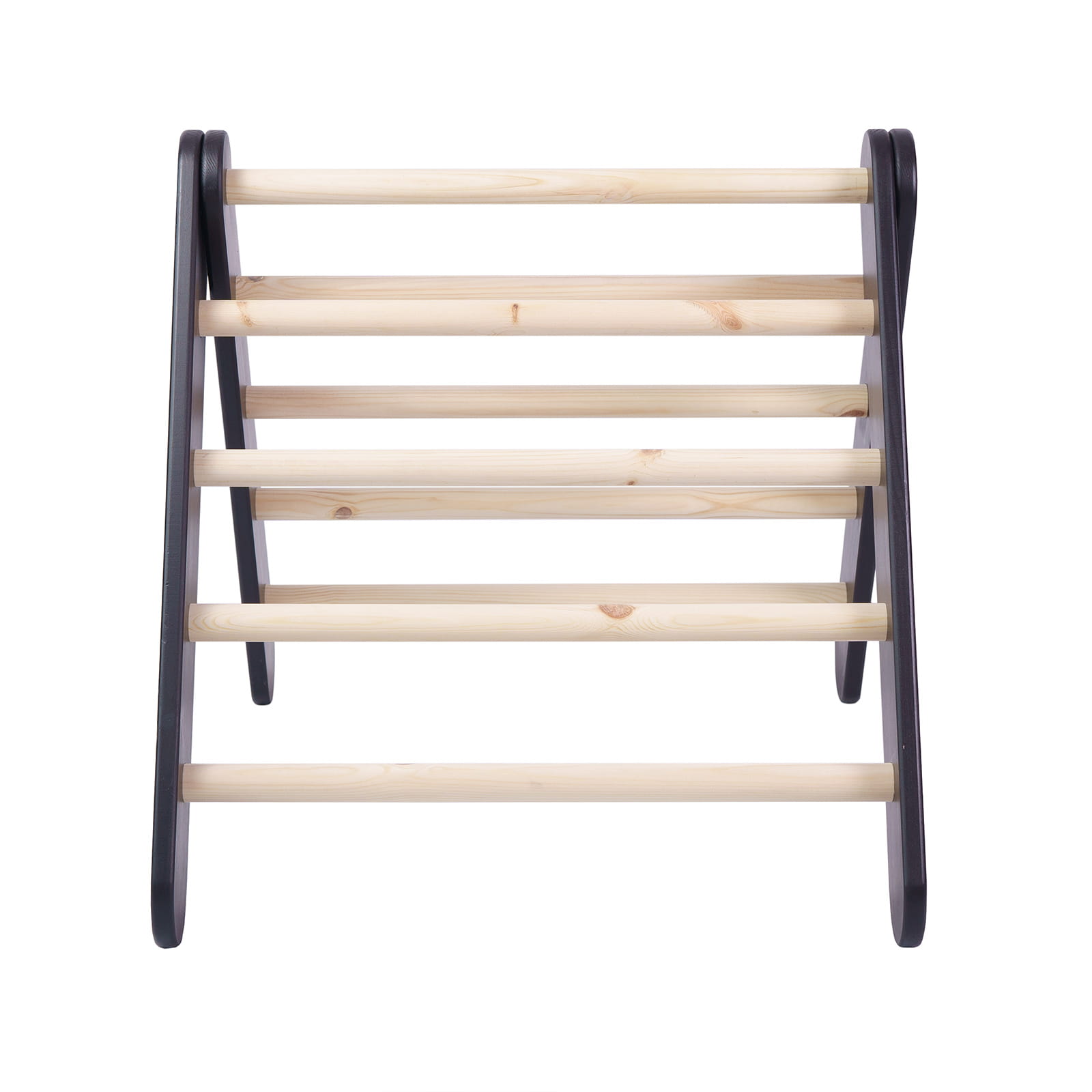 MeowBaby Kids Ladder with Slide and Climbing Wall Black – children using ladder and slide set | Nestling