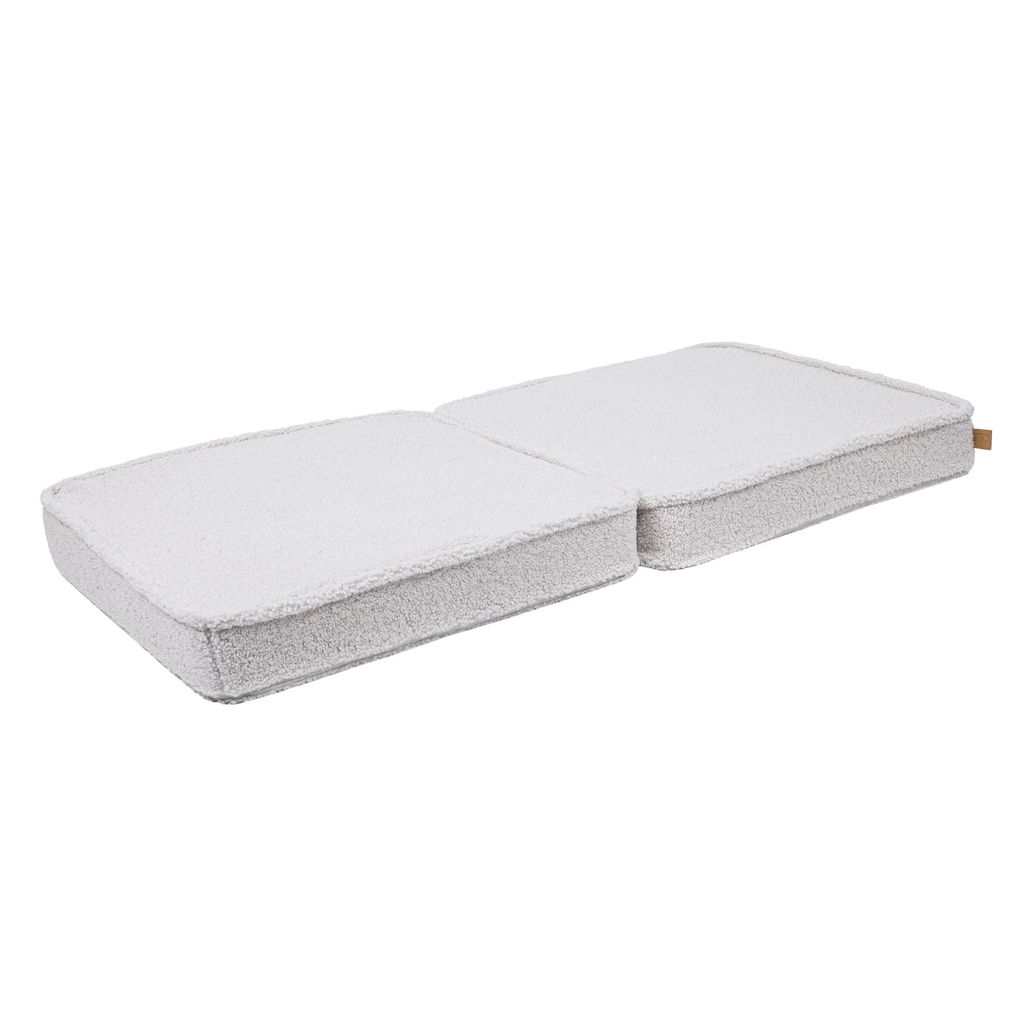 MeowBaby Large Modular Kids Sofa Bearly White Premium – single sofa section with backrest isolated view | Nestling