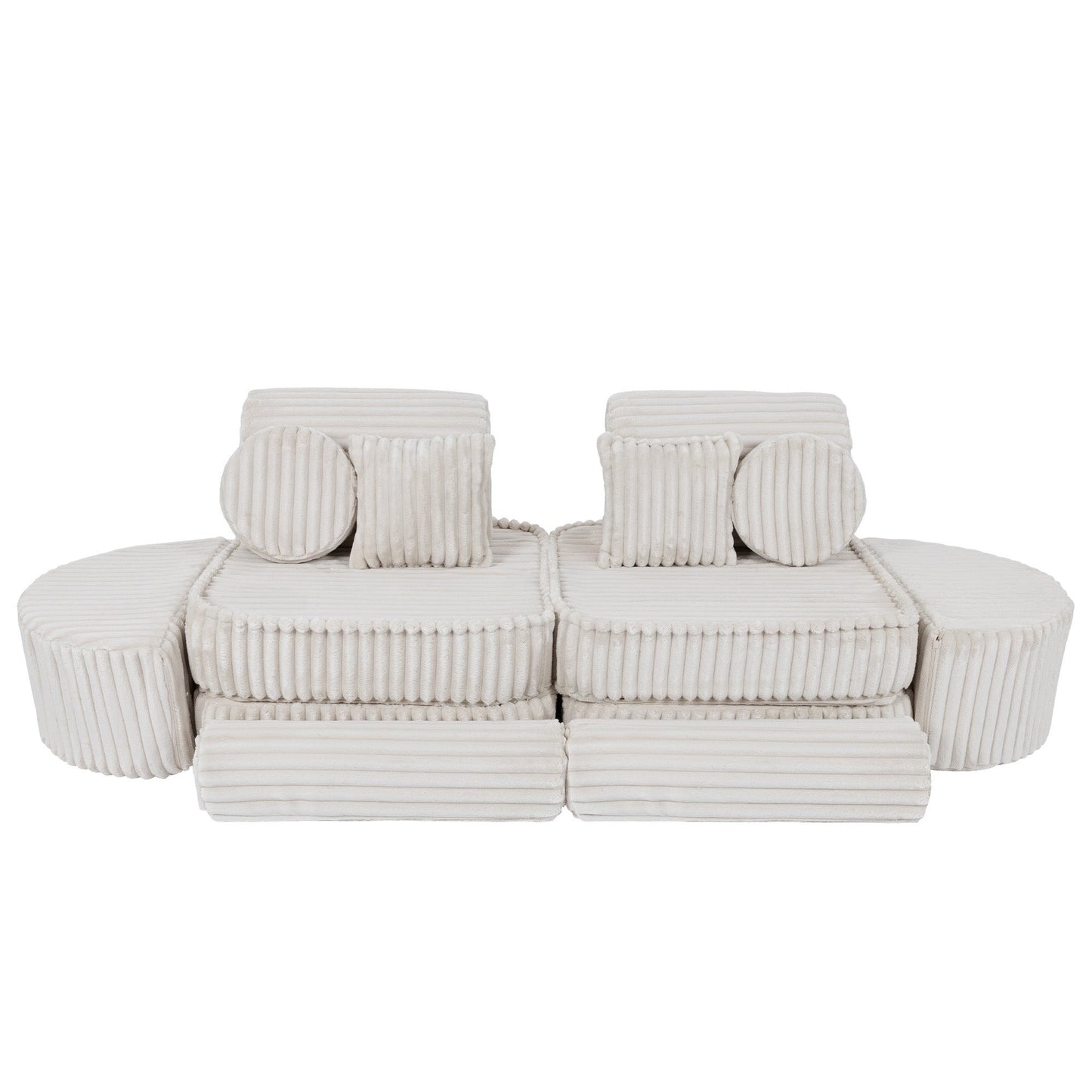 MeowBaby Medium Modular Sofa Churros White Plus – sofa as cozy reading corner for kids | Nestling