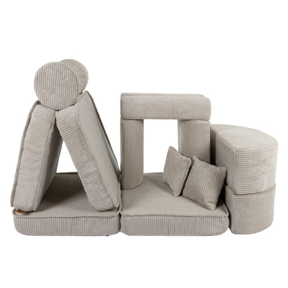 MeowBaby Modular Kids Sofa Aesthetic Ecru – modular foam play sofa for toddlers | Nestling