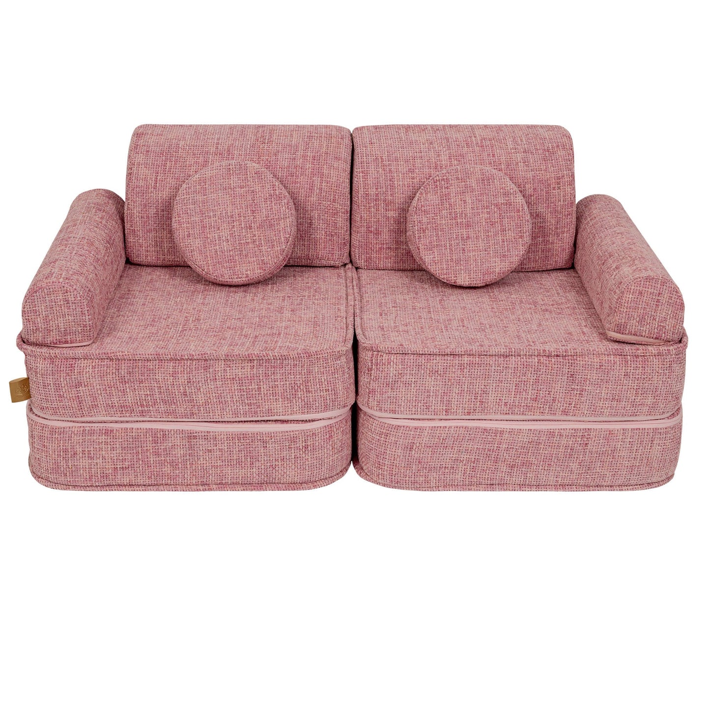 MeowBaby Modular Kids Sofa – Tangle Bubblegum Pink – пенен диван за малки деца | Nestling
