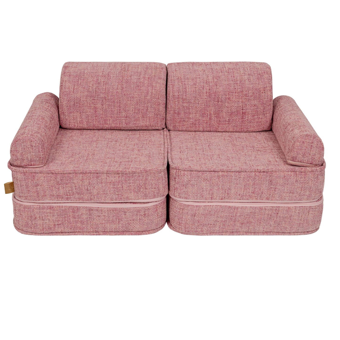 MeowBaby Modular Kids Sofa – Tangle Bubblegum Pink – компактен 2-местен диван за малки деца | Nestling