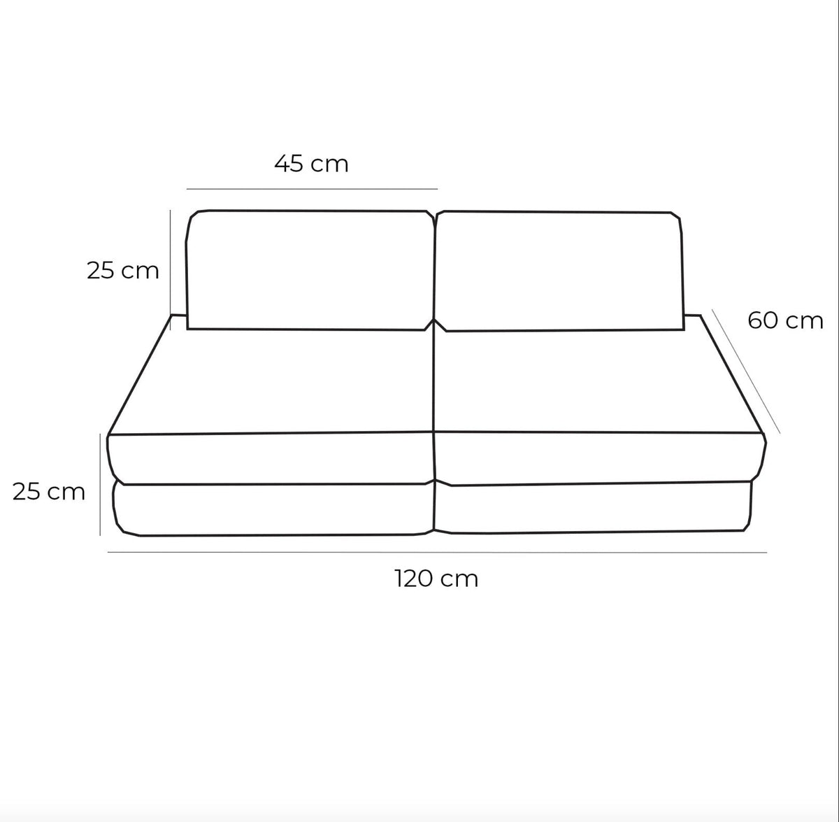 MeowBaby Small Modular Sofa – Churros – Beige
