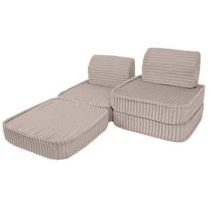 MeowBaby Small Modular Sofa – Churros – Beige