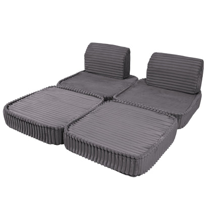 MeowBaby Small Modular Sofa – Churros – Jurassic Grey