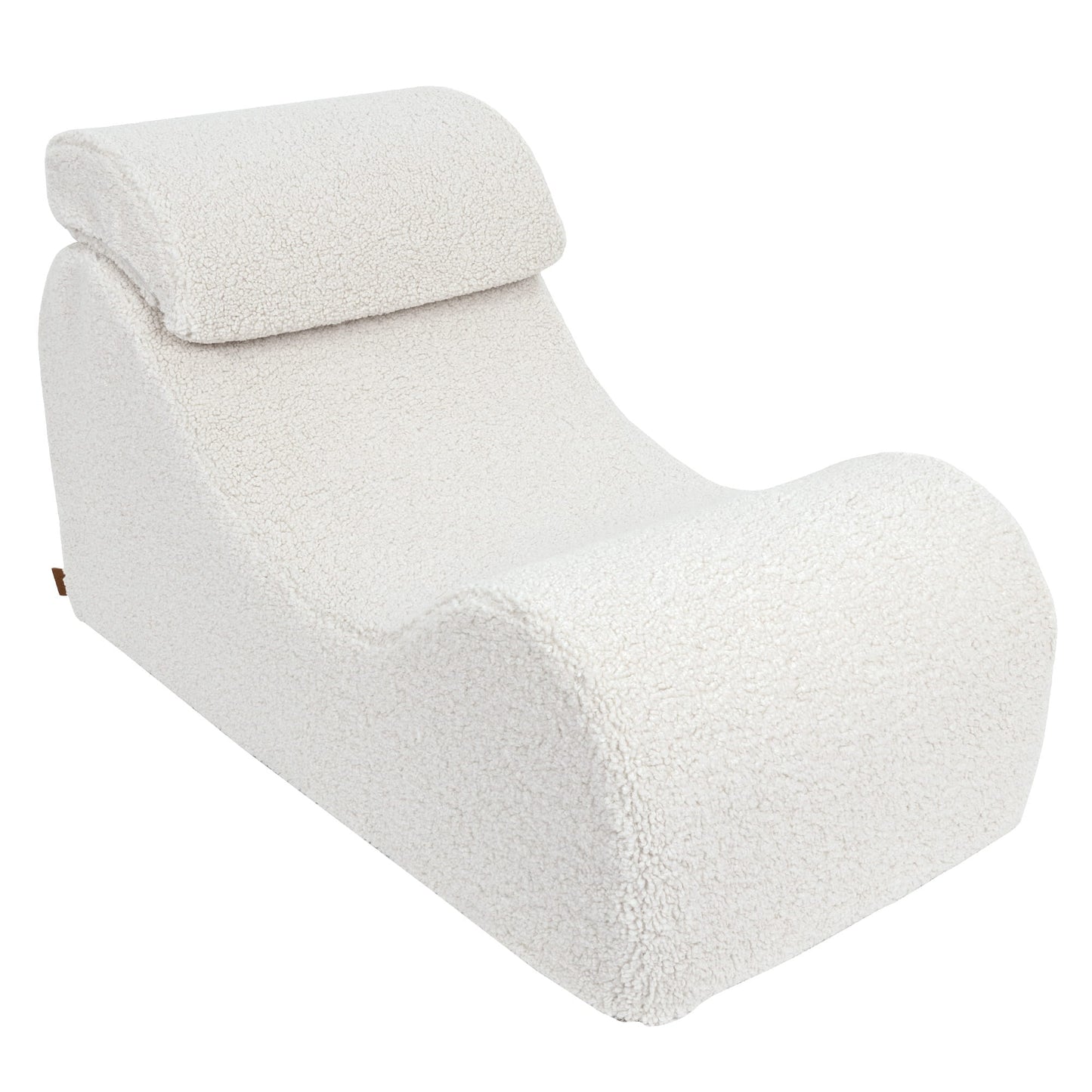 MeowBaby Wave Lounger Kids Lounge Chair Cream Bearly – ergonomic foam chair for children | Nestling