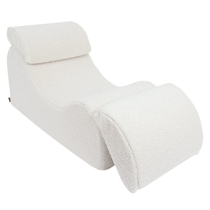 MeowBaby Wave Lounger Kids Lounge Chair Cream Bearly – dimensions and size guide for lounger | Nestling