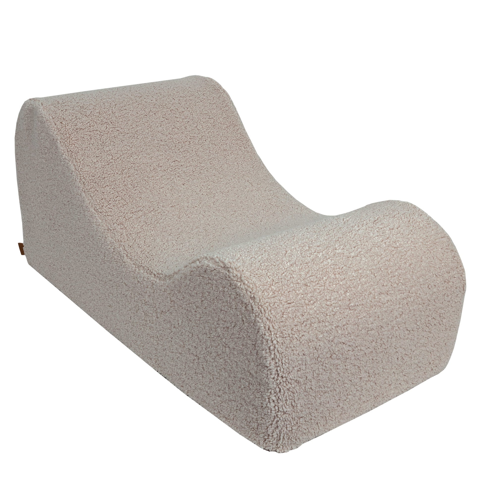 MeowBaby Wave Lounger Light Grey Bearly – S-shape ergonomic profile side view | Nestling
