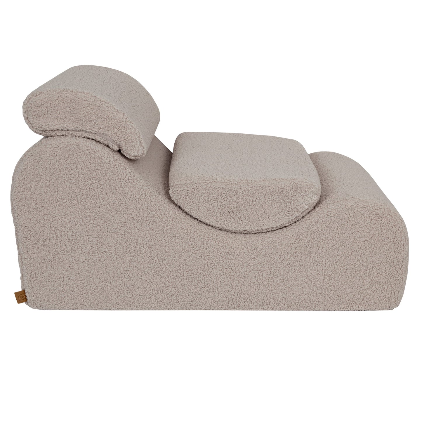 MeowBaby Wave Lounger Light Grey Bearly – top view of grey wave lounge chair | Nestling