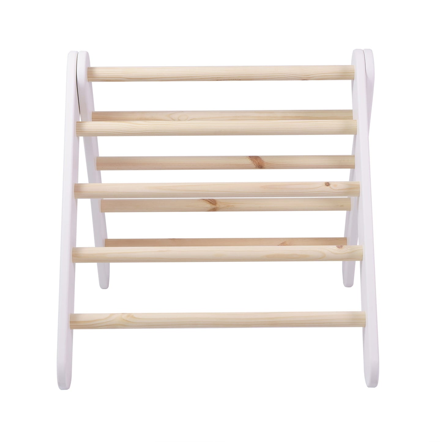 MeowBaby White Ladder House Pink Cover – white playhouse styled in nursery room | Nestling