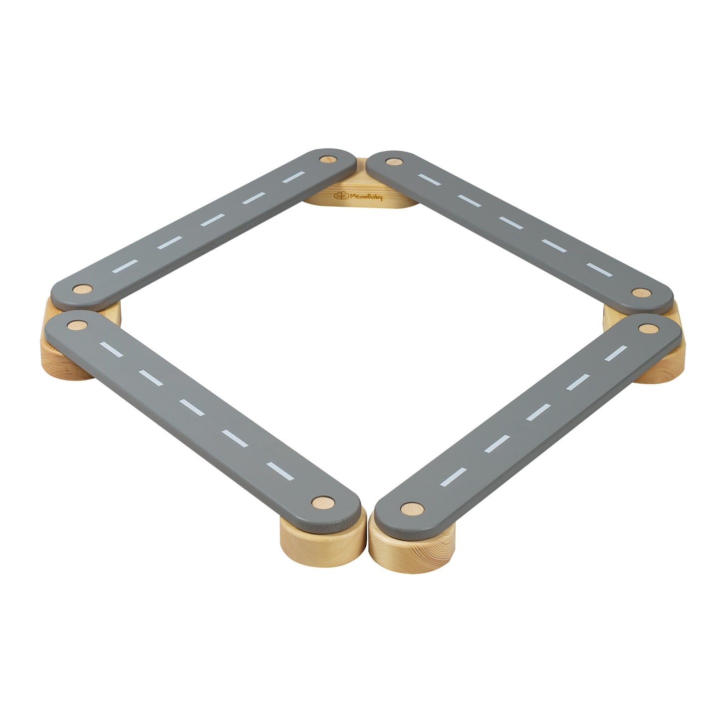 MeowBaby Wooden Balance Beam 4-Element Sensory Path – сглобен сив комплект 4 гредички | Nestling