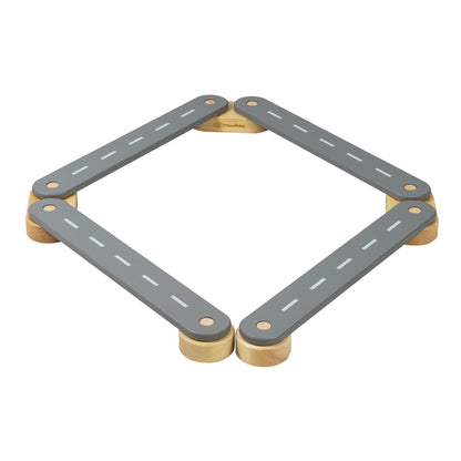 MeowBaby Wooden Balance Beam 4-Element Sensory Path – сглобен сив комплект 4 гредички | Nestling