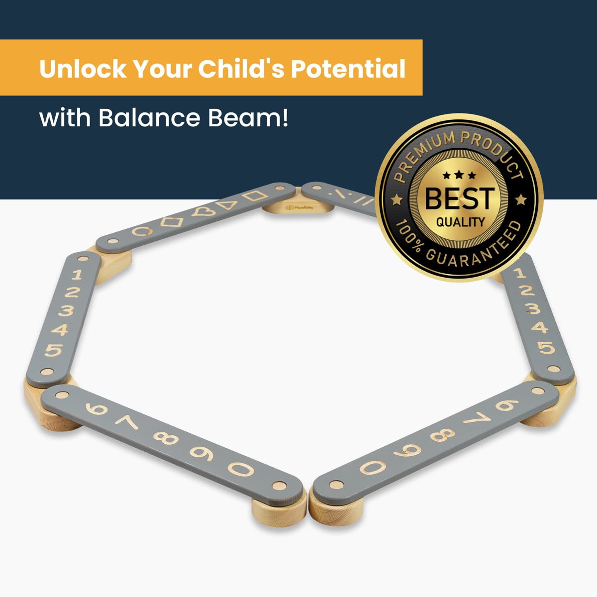 MeowBaby Wooden Balance Beam 4-Element Sensory Path – различни конфигурации и наредби | Nestling