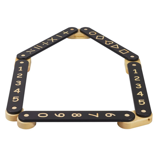 MeowBaby Wooden Balance Beam Sensory Path for Kids – full 5-element set assembled arch | Nestling