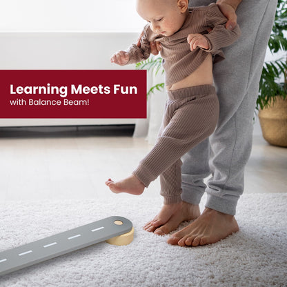 MeowBaby Wooden Balance Beam Sensory Path for Kids – child walking along balance beam | Nestling