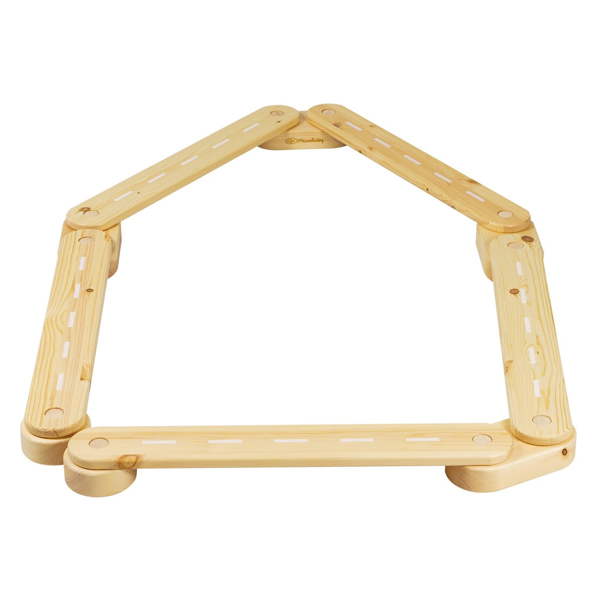 MeowBaby Wooden Balance Beam Sensory Path for Kids – gold painted wooden balance beam set | Nestling