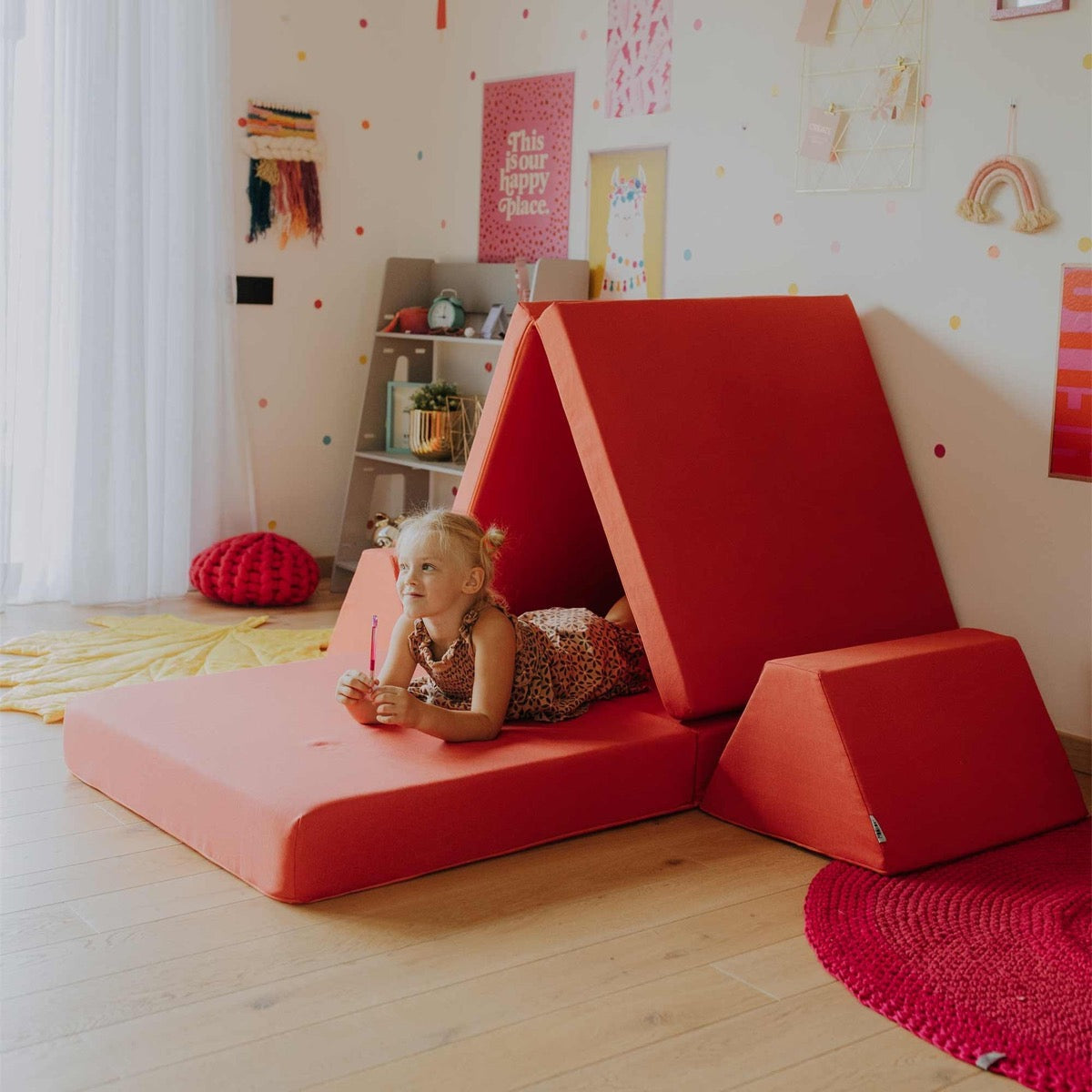 Monboxy Activity Play Mattress Set Coral Foam Sofa – таблица размери на всички пенени части | Nestling