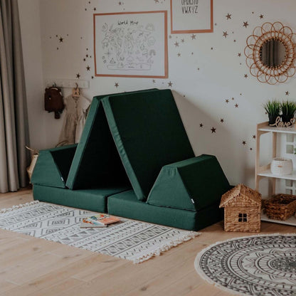 Monboxy Activity Play Mattress Set Deep Green Kids Playroom – Nestling
