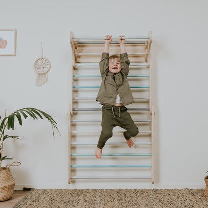 leg&go Pikler Triangle Climber with Swedish Wall – Pastel | Nestling